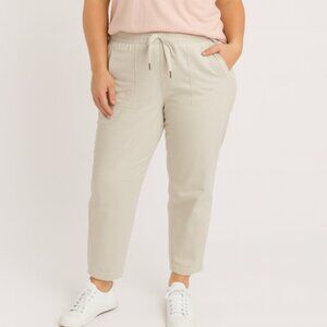 Calvin Klein Women’s Large Cream/Tan Drawstring Pants, size Large